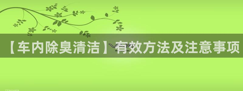 尊龙网址登录官网：【车内除臭清洁】有效方法及注意事项