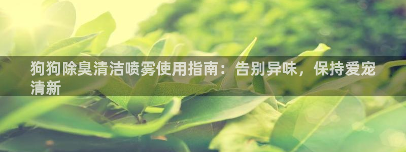 凯时官网下载客户端：狗狗除臭清洁喷雾使用指南：告别异味，