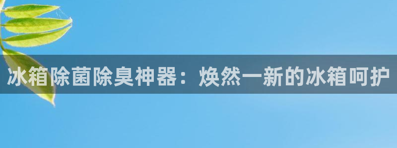 尊龙凯时取款有要求吗：冰箱除菌除臭神器：焕然一新的冰箱呵